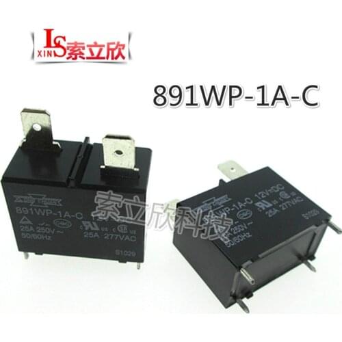 10pcs New Relay 891WP-1A-C-12VDC 891WP-1A-C-24VDC 891WP-1A-C 12V 24V 25A 4PIN Water heater air conditioning dedicated