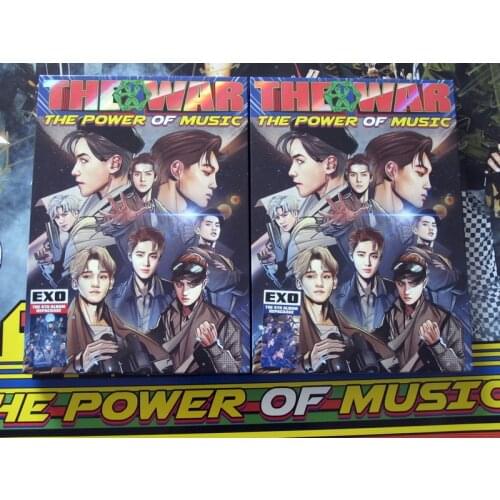 Signed EXO autographed following 4th album THE WAR: The Power of Music CD+photobook K-POP 092017