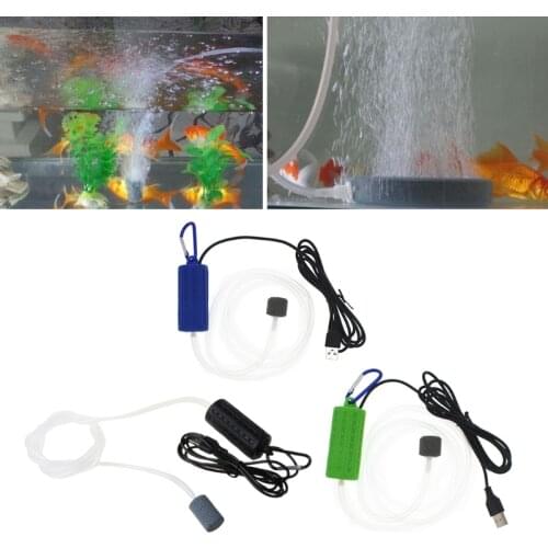 Portable Mini USB Aquarium Fish Tank Oxygen Air Pump Mute Energy Save Compressor Aquatic Terrarium Accessories