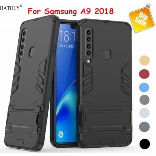Cover Anti-Knock Silicone Plastic Kickstand Case For Samsung Galaxy A9 2018 Phone Case Back Cover For Samsung Galaxy A9 2018