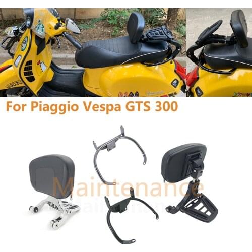 Motorcycle Backrest Multi-Purpose Driver Passenger Backrest with Folding Luggage Rack For Piaggio Vespa GTS 300