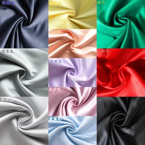 2019 Dark Grey Thick Satin Wedding Dress Satin Cloth Dress with Light Thick Satin Cos Hand-painted Cloth Charmeuse Fabric