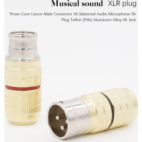 Weld-Free Three-Core Canon Male Connector Xlr Balanced Audio Microphone Xlr Plug Teflon (Ptfe) Aluminum Alloy Xlr Jack Connector