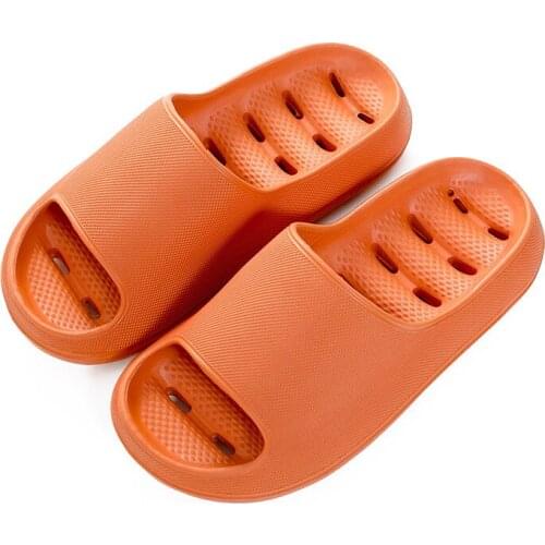 Thick Soled Slippers Bath Non Slip Quick Drying Hollow Indoor Deodorant Slippers for Male and Female Bathroom Summer XIN