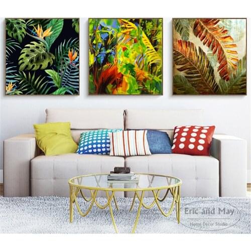 Tropical Leaf Watercolor Canvas Painting Wall Art Nordic Decoration Home Modern Poster For Living Room Unframed Print Pictures