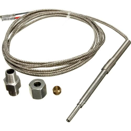 Universal K Type EGT Thermocouple High Temperature Sensor Temperature Instruments Probe 1/8 NPT Thread Stainless Steel