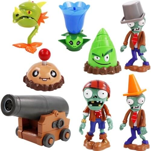 Flash Genuine Plants Vs. Zombie Toys 2 Complete Set of Large Ejection Music Soft Silicone Anime Figures Children Birthday Gifts
