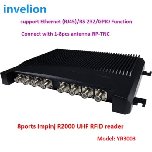 Invelion High Performance 8 ports Long Range RFID Reader UHF for marathon timing system warehouse asset tracking