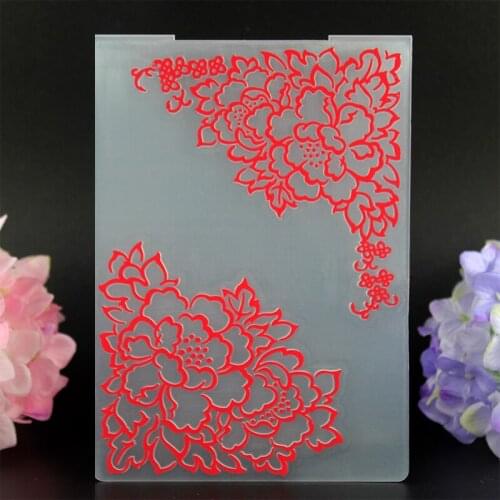 YLEF046 Flower Plastic Embossing Folder For Scrapbook Stencils DIY Photo Album Cards Making Decoration Template Mold 10.5*14.5cm