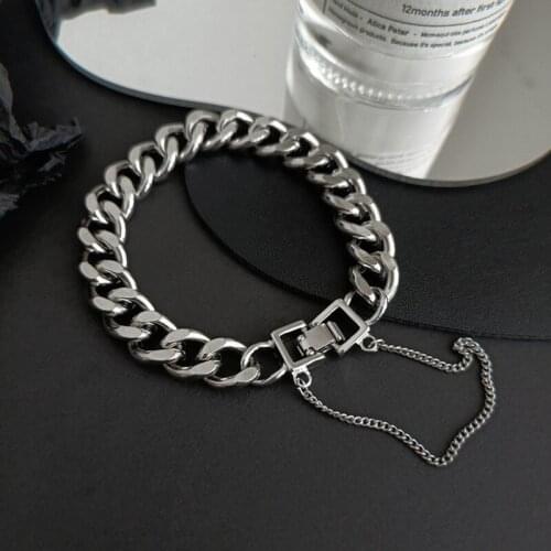 Jewelry Men Bracelet Cuban links & chains Alloy Bracelet For Bangle Male Accessory Wholesale Geometric Bracelets Thick Chain