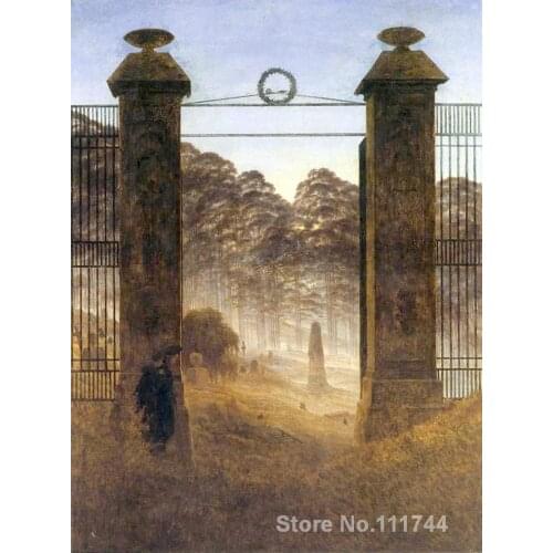 Famous artwork The Cemetery Entrance Caspar David Friedrich paintings High quality Hand painted
