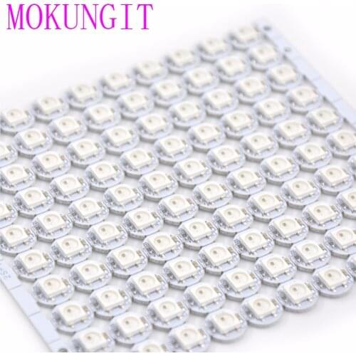100pcs SK6812 WS2812B 5050 RGB LED & PCB Board 1-LED Addressable Module Pixel Light DC5V mini PCB board (10mm*3mm) Heatsink
