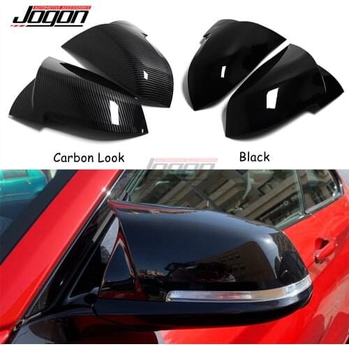 2 pieces Rearview Mirror Cover Cap Carbon Black for BMW Series 1 2 3 4 X M 220i 328i 420i F20 F21 F22 F23 F30 F32 F33 F36 X1 i3