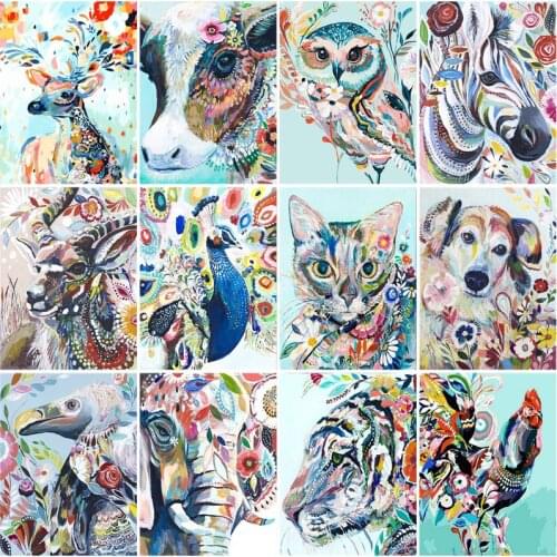 5D Diamond Painting Embroidery Animal Hand-Painted Illustration Diy Full Diamond Cross Stitch Kit Mosaic Art Wall Sticker