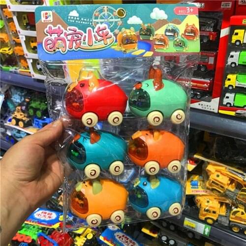 6pcs Kids Toys Pull Back Car Cartoon Cute Mini Pull Back Kids Toy For Children Gift Early Education Toys