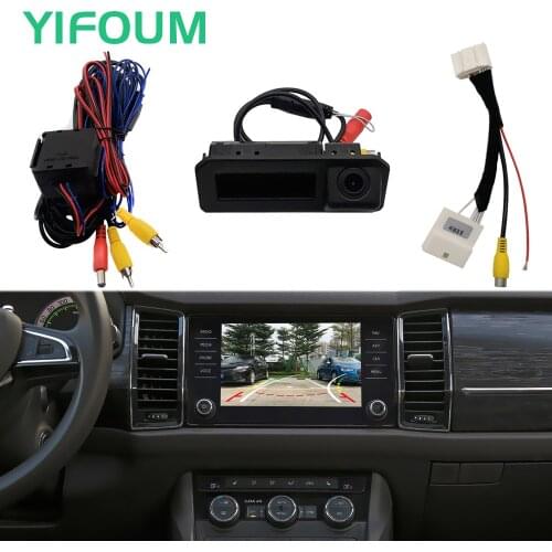 HD Night Vision Car Rear View Backup Parking Camera For Skoda Kodiaq Karoq 2018 2019 2020 & Original Factory Screen