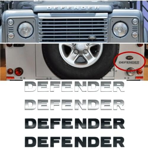 Car Styling Refitting Abs Car Front Hood Emblem Rear Trunk Sticker for Land Rover DEFENDER Badge Auto Decal Decoration