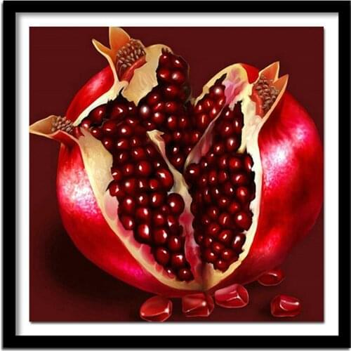 DIY Diamond Painting Cross Stitch 5D Diamond Embroidery Pomegranate Full Square Diamond Decoration Kit Fruit