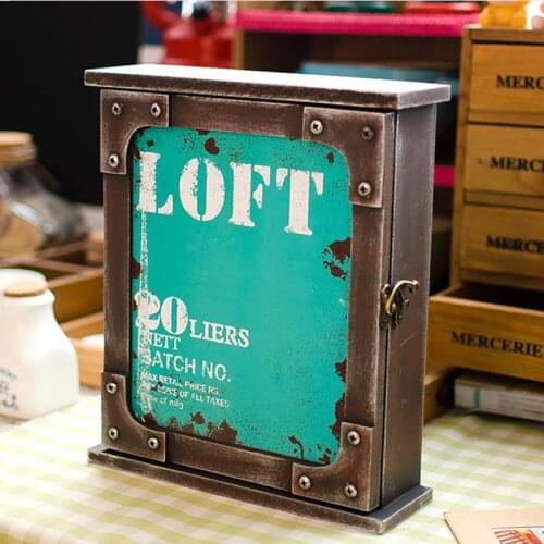 Home Wall Decor Handmade Wooden key Hook Cargo Storage Box Multi-purpose Wall Coat Keys Bags Clothes Hanging Hook Storage Holder