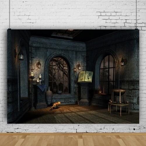 Halloween Castle Horror Night Carnival Studio Photography Background Vinyl Party Decors Photo Video Backdrop Photocall