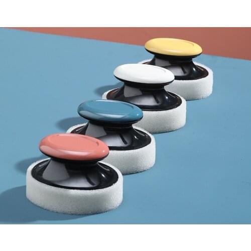 Household Cleaning Sponge with Handle Kitchen Countertop Washing Brush Dishwashing Pot Brush Bathroom Bathtub Glass Sponge Tools