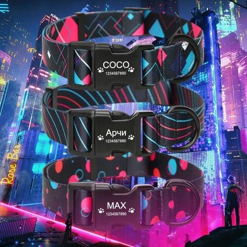 Personalized Dog Collar Luxury Designer Custom Dog Collar for Small Large Dogs Name Collars Big Dog Accessories French Bulldog