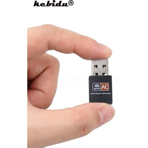 Kebidu 600Mbps USB WiFi Adapter 2.4GHz + 5GHz WiFi Antenna Dual Band 802.11b/n/g/ac Mini Wireless Computer Network Card Receiver