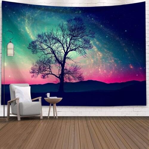 Yoga Mat Moon Starry Sky Night Tapestry Wall Hanging Decoration Carpet For Home Living Bed Room Hippie Décor