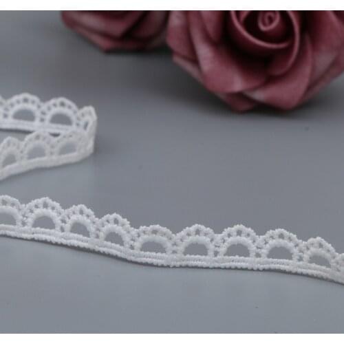 1Yards Latest Lace Fabric 1cm Lace Fabric Ribbon Sewing Embroidery Trim Wedding Lace Bridal Dress Clothes dentelle encajes QA2