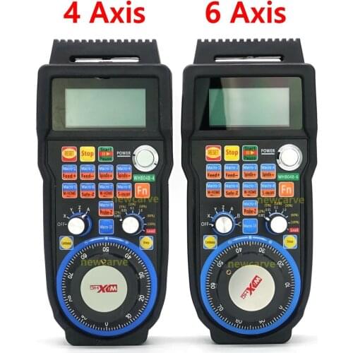 CNC handwheel wireless Mach3 MPG pendant handwheel for milling machine 4 6 axis MPG WHB04B-4 WHB04B-6