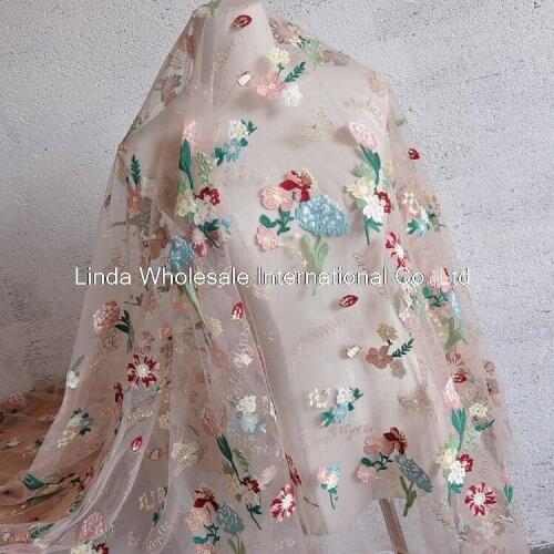 Multi-Color Gauze Embroidery Lace fabric, Clothing Dress Accessories,fabric for sewing