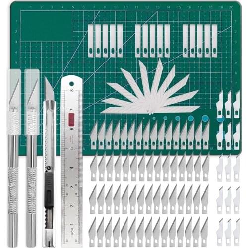 Precision Carving Craft Hobby Knife Kit With 90 PCS Blades For DIY Art Work Cutting, Hobby, Scrapbooking, Stencil