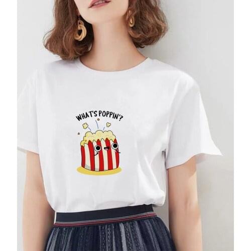 New Harajuku Funny T Shirt K Pop Cartoon T Shirt for Women Kawaii Cute Graphic Tee 90s Aesthetic Female Itself Sports wear