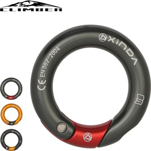 【New store 】 outdoor 23kN Openable Ring 7075 aluminium multi directional gated ring for climbing