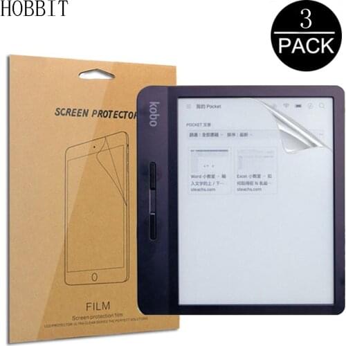 3Pack Clear LCD Shield Film For Kobo Libra H2O 2019 Release 7 Inch Ereader Handheld Tablet Anti-Scratch HD Screen Protector