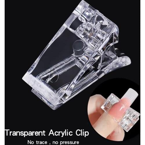 Transparent Nail Clip Acrylic Gel Quick Building Nail Forms DIY Tips Clip Finger Extension Manicure Nail Art Builder Tool
