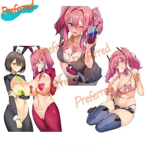 Azur Lane Hotate Chan Open Shirt Seifuku Sweater Sexy Girl Decal Motocross Racing Laptop Helmet Trunk Wall Vinyl Car Sticker