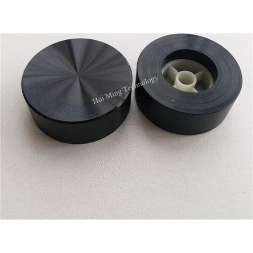 2pcs aluminum plastic knob potentiometer knob 39*15*6mm black potentiometer cap model ZOOM A3 guitar audio amplifier bass knob