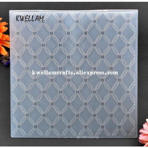 Larger Size Mesh Plastic Embossing Folder For Scrapbook DIY Album Card Tool Plastic Template 19.7x19.7cm KW7110825