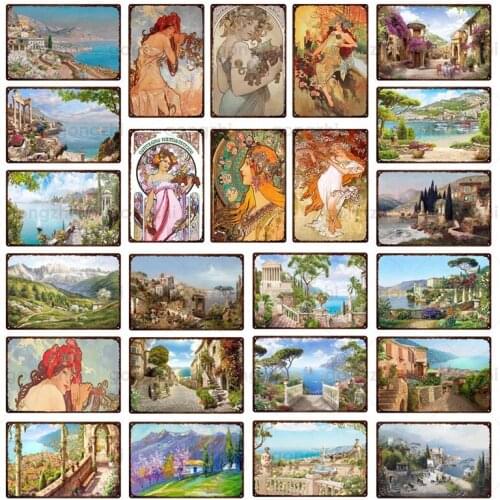 Nordic Goddess Retro Metal Sign Architecture In Greek Mythology Story Vintage Tin Plaque Wall Sticker Home Decor Bar Art Poster