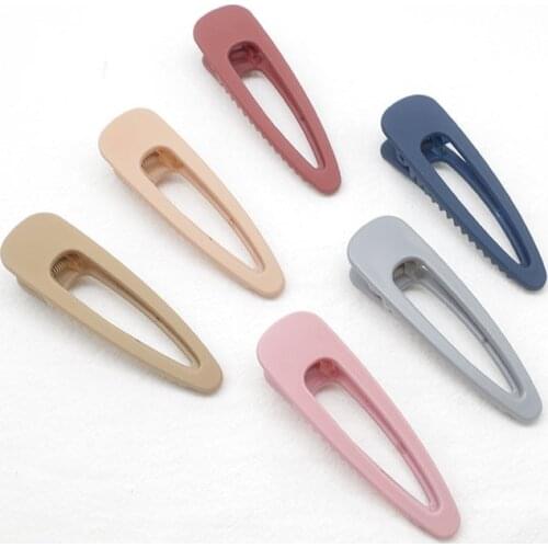 For Women Frosted Matte Hair Bangs Clips Water Drop Pure Color Hairgrips Barrettes Girls Hair Pin Fashion Hair Accessories