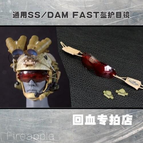 1/6 Smith Optics Shooting Mirror Goggles Sunglasses Universal SS DAM FAST Helmet Red Action Figures