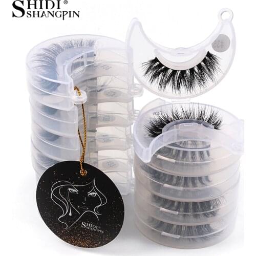 10 Pairs False Eyelashes Set Wholesale Fake Lashes Natural Extension Mix Design With Moon Box Package Makeup Kit In Bulk