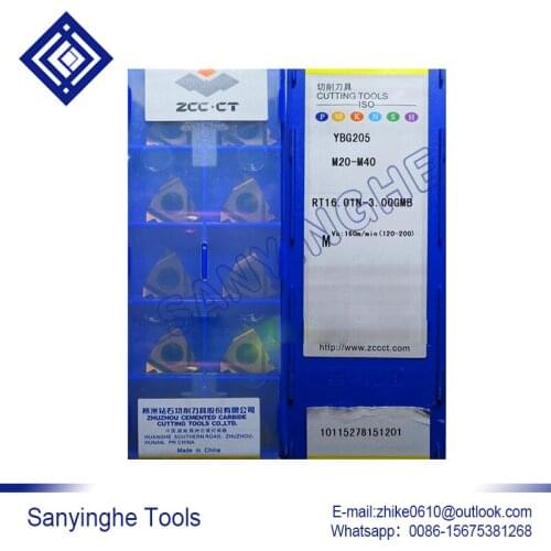 Free shipping high quality 10pcs/lots RT16.01N-3.00GMB YBG205 cnc carbide threading inserts, turning inserts