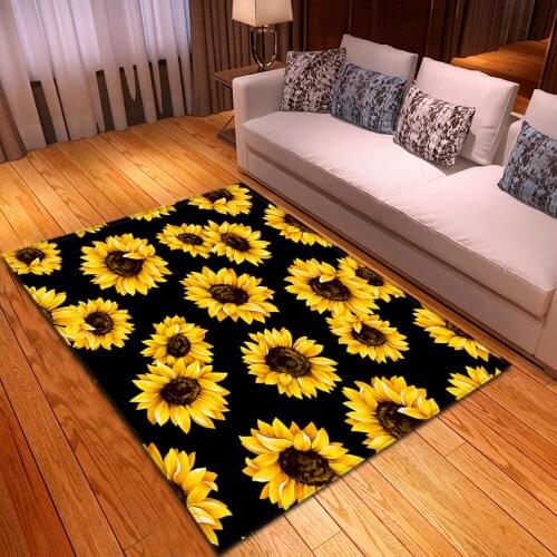 3D Red Rose Flower Sofa Corridor Floor Carpet Modern Home Decor Bedroom Bedside Area Rug Non-slip Rug Carpets for Living Room