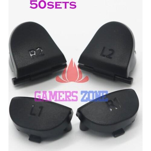 50sets JDS JDM 001 L1 L2 R1 R2 Trigger Button Set For PlayStation 4 PS4 Controller Black