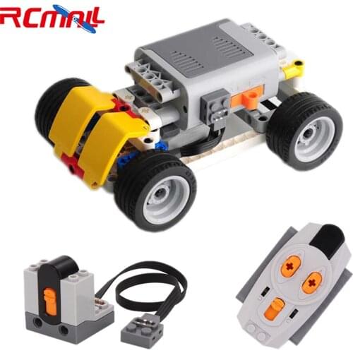 68pcs 5M-E Motor Power Machinery Group Maker Kit Toy Car Kit Compatible with LEGO Toy Robots with Infrared Remote and Receiver