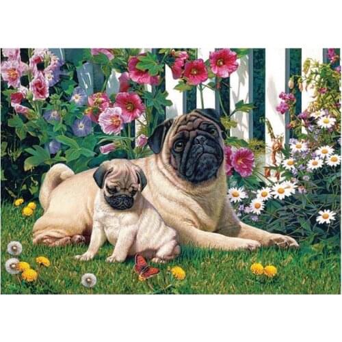 Animals diamond painting full pitbull dogs pmosaic embroidery bulldog flowers rhinestone picture puzzle drawing wall decor gifts