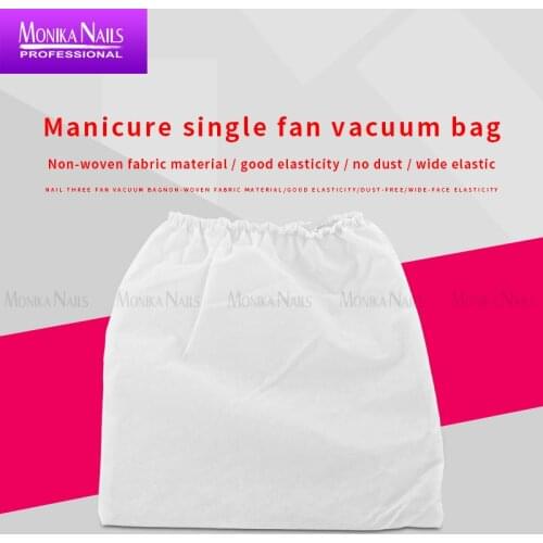 White elasticity Collector Bag Vacuum Cleaner Dust Suction Collection Non-Woven Replaceable Washable Bags Nail art tool Storage
