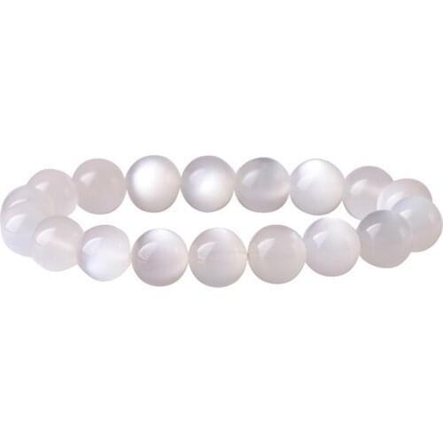 Top Natural Moonstone Bracelet Jewelry For Women Men Crystal Round Beads Stretch Gemstone Strands 6mm 7mm 8mm 9mm 10mm 11mm 12mm